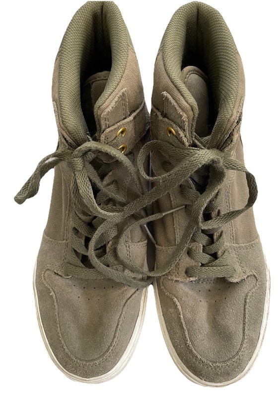 SUPRA Vaider HIGH-TOP Skate SNEAKERS Shoes Olive SUEDE and Canvas Size 8 1/2 EUC gallery