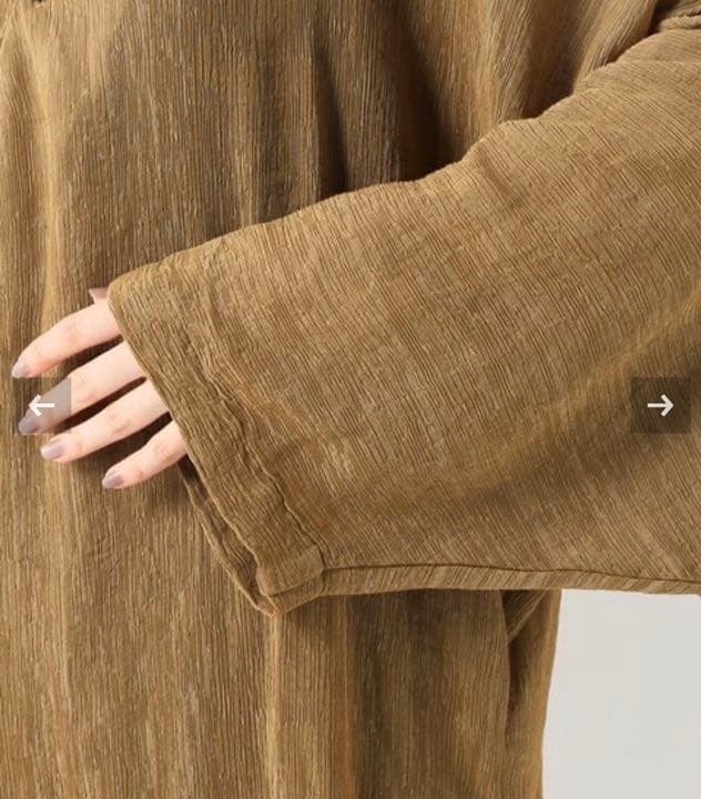 JOURNAL STANDARD BLACK CRANE Blouse Brown Free Size Long Sleeve gallery