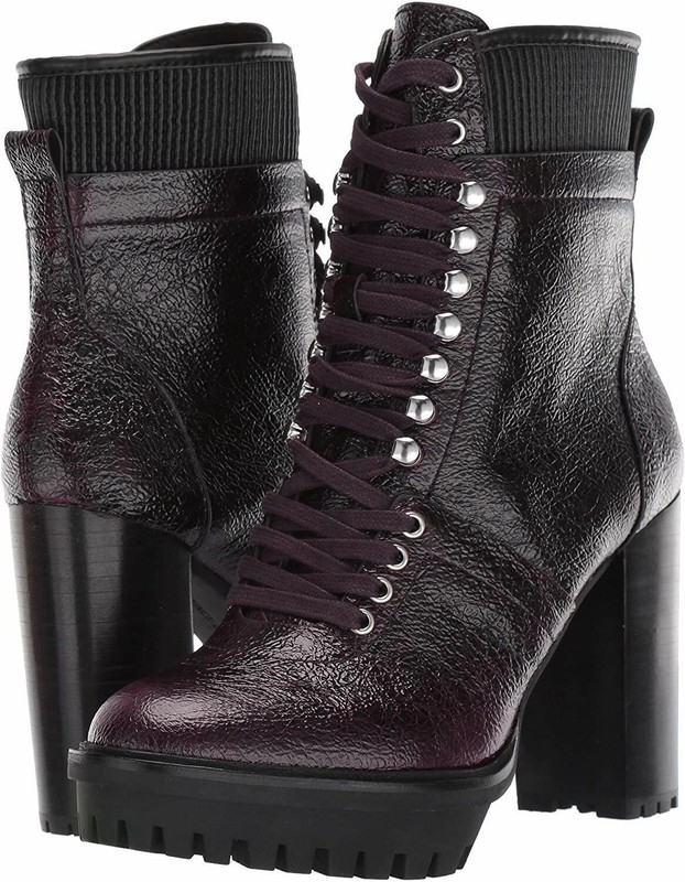 Vince Camuto Ermania Crinkle Leather Platform Hiker Boots Size 11 New w/out Box