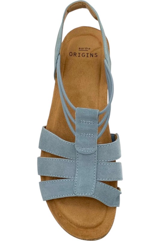 Earth Origins Leather Sling-Back Sandals Laney Moroccan Blue gallery
