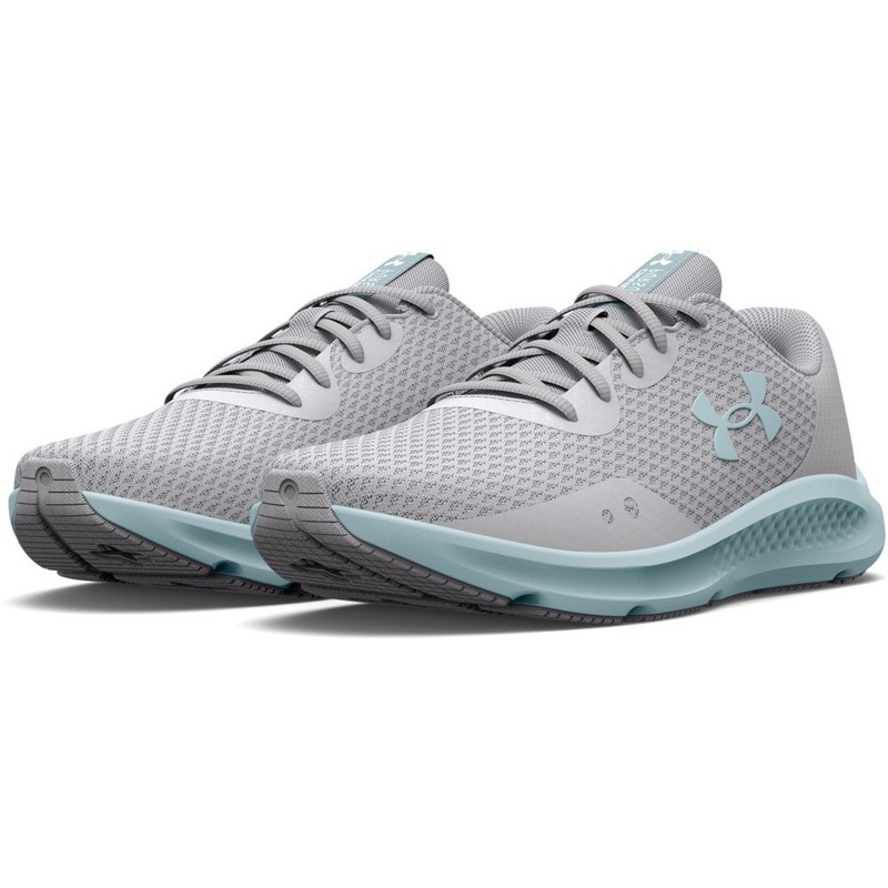 Under Armour 3024889 Women’s UA Charged Pursuit 3 Shoes, Halo Gray/Blue, SZ 9.5