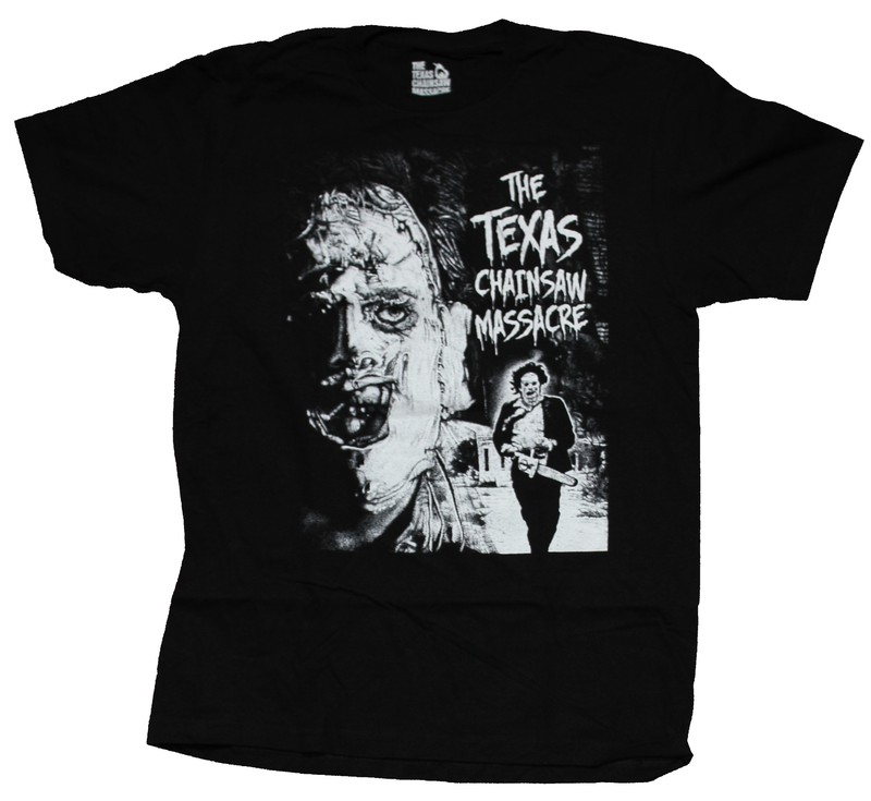 Texas Chainsaw Massacre New Adult T-Shirt – Leatherface Closeup and Running