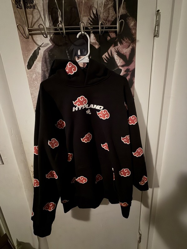 Hypland x Naruto Hoodie Mens 2XL Collab Akatsuki Heavyweight Great Condition