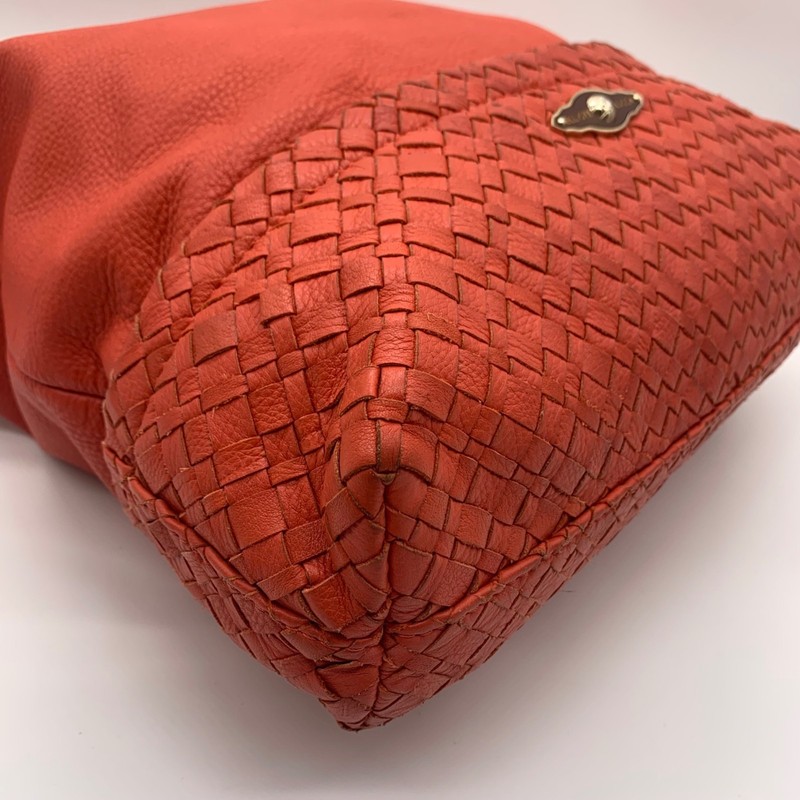 Elliot Lucca Red Pebbled Leather Cartagena Tote Bag gallery