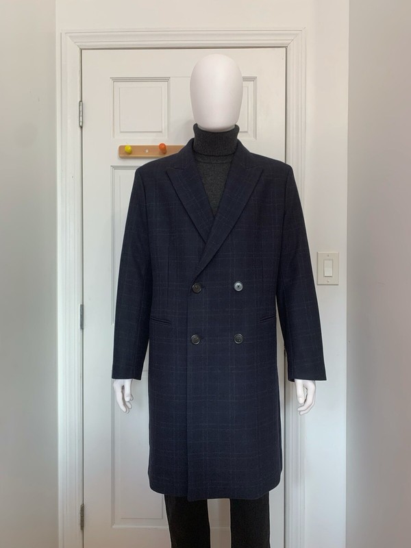 NWT Theory Men’s Baltic Multi Kensington Plaid Coat Size XXL $895 gallery