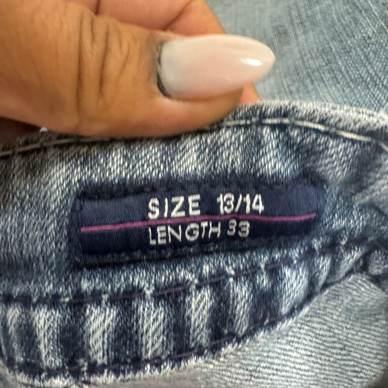 Vigoss The Dallas Slim Boot Jeans Medium Wash Embellished Thick Stitch 31x31 gallery