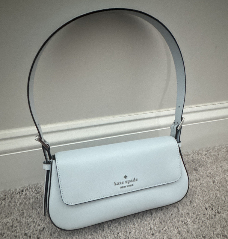 kate spade new york Women’s Light Blue Shoulder Bag Silver Hardware Solid