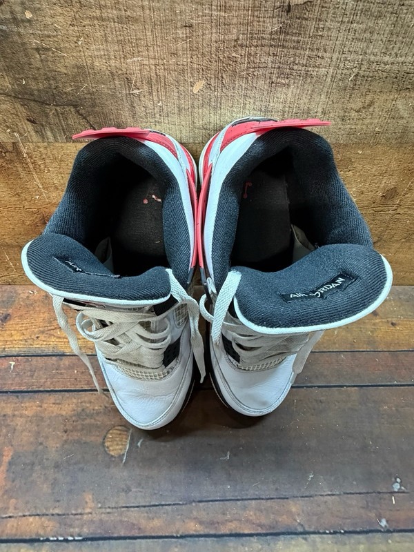 Worn Air Jordan 4 Retro Red Cement White Black size 10.5 Men’s DH6927-161 gallery