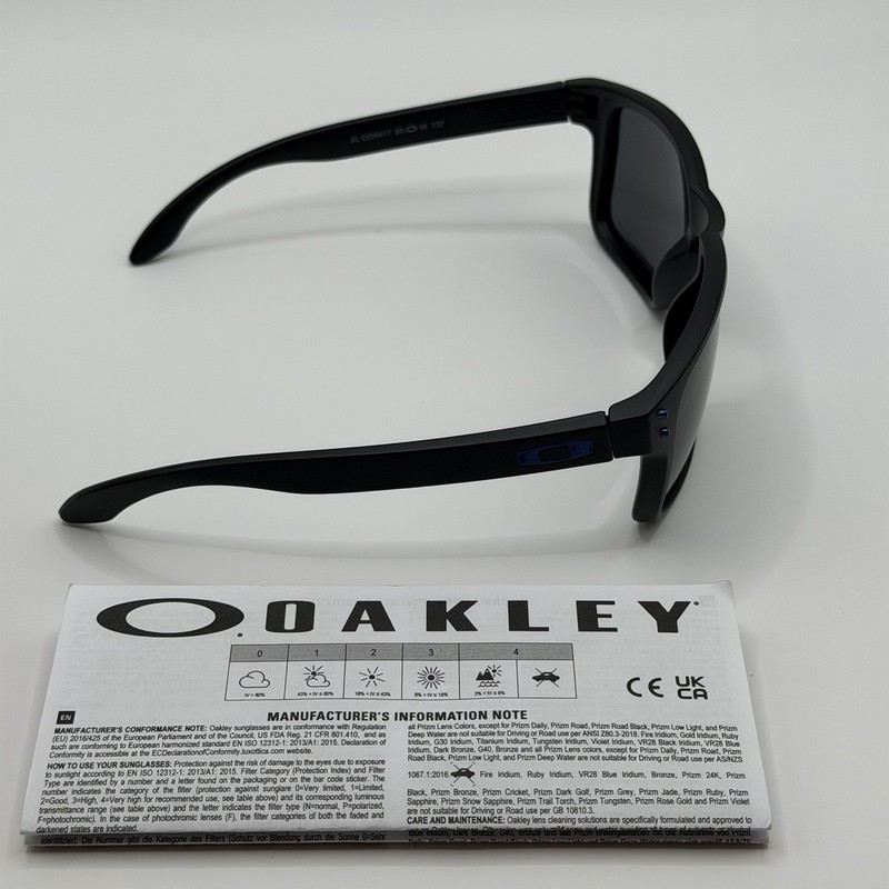 OAKLEY HOLBROOK XL- PRIZIM P LENSES MATTE BLACK / BLUE ACCENTS gallery