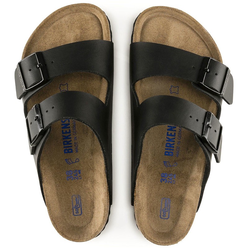 Birkenstock Arizona Soft Footbed Birko-Flor Sandals – Black