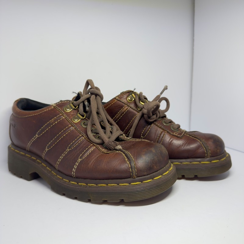 Dr. Martens 9764 Leather Low-Top Boots/Shoes Unisex Brown Size US W7/M6 EU38 UK5
