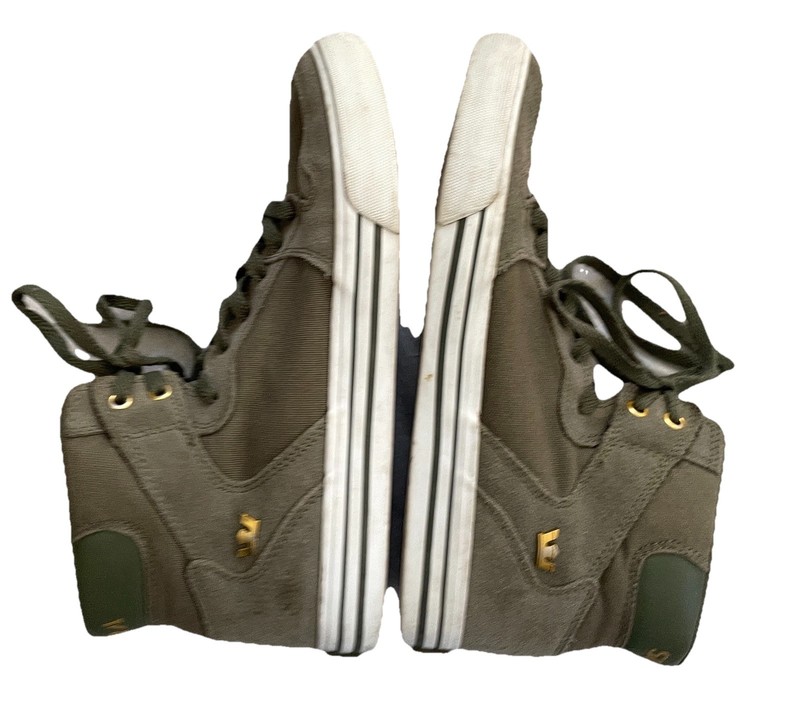 SUPRA Vaider HIGH-TOP Skate SNEAKERS Shoes Olive SUEDE and Canvas Size 8 1/2 EUC gallery