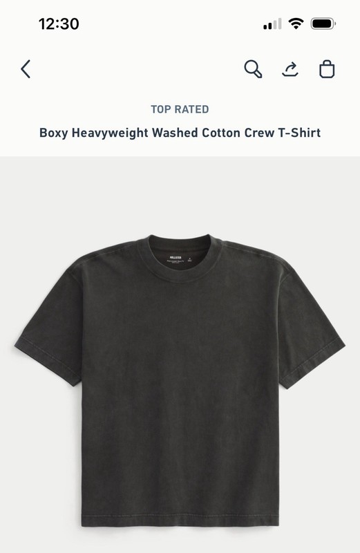 Size Medium Hollister Baggy Fit Grey T-Shirt