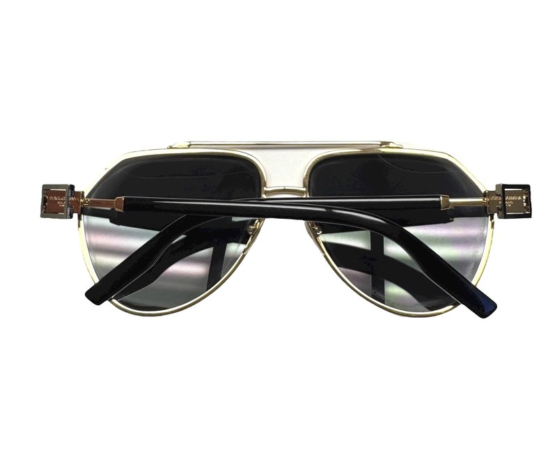 Dolce Gabbana Aviator Sunglasses Shiny Gold Plaque DG 2315 02/87 with Case gallery
