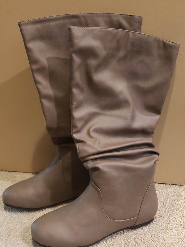 NWOB Journee Collection Women’s Taupe Mid-Calf Slouch Boots