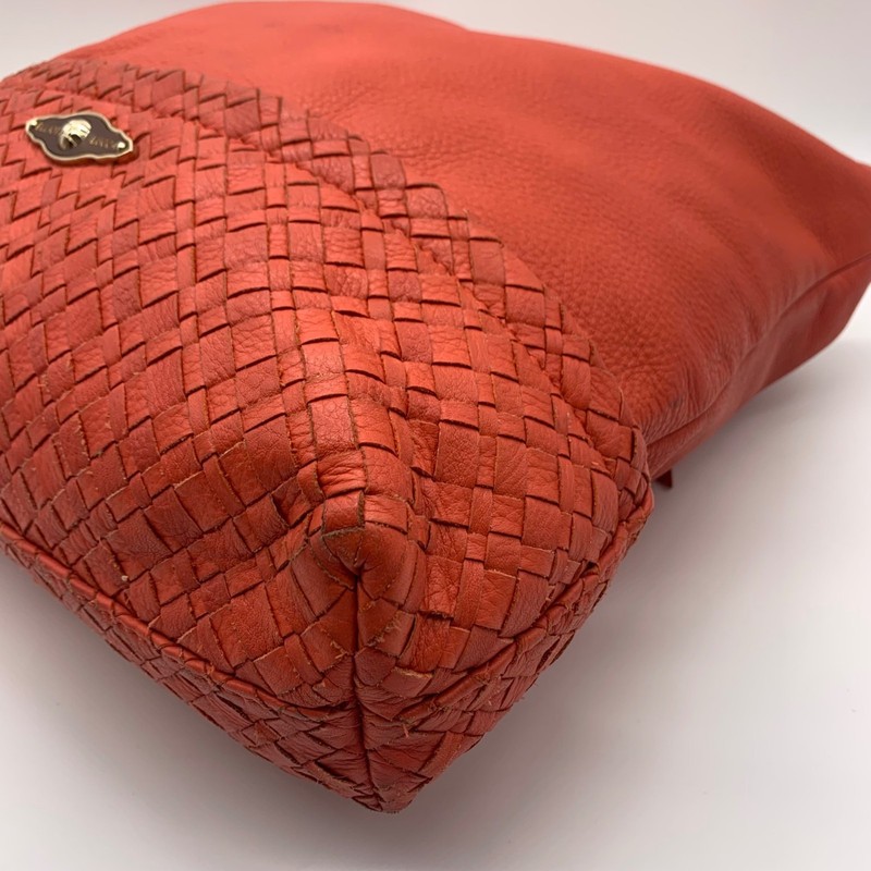 Elliot Lucca Red Pebbled Leather Cartagena Tote Bag gallery