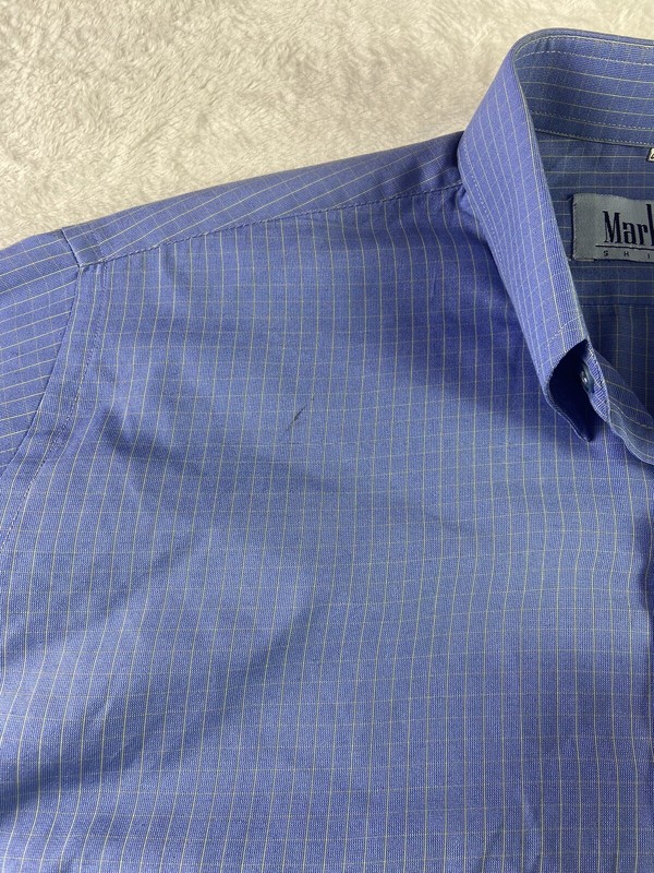 Marlboro Classics Vintage 42cm Men’s Blue Check Button Down Shirt Long Sleeve gallery
