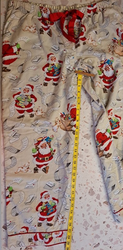 Nick & Nora Flannel Pajama Pants XXL Christmas Letters To Santa Dog Cream Red gallery