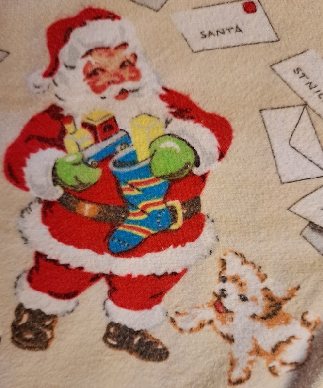 Nick & Nora Flannel Pajama Pants XXL Christmas Letters To Santa Dog Cream Red gallery