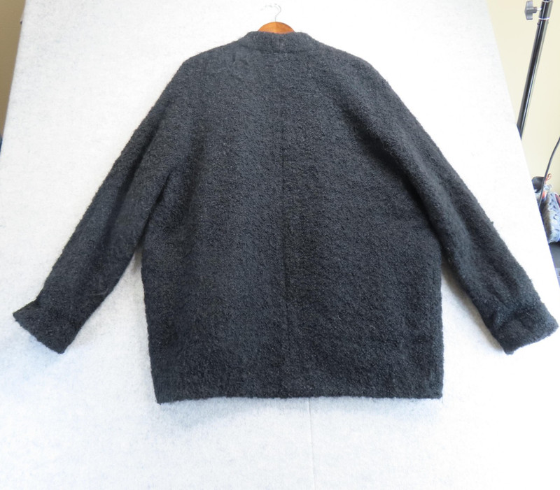 Vintage Jil Sander Coat Womens 36 Gray Wool Boucle Open Front Made West Germany gallery