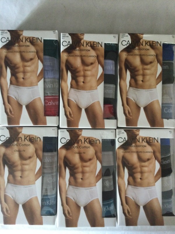 Calvin Klein 100% Cotton Classic Fit 4 Pack Brief New Box Black Red Green Purple