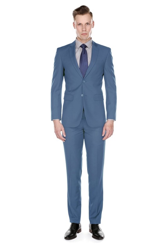 Braveman Men's Formal Two Piece 2-Piece Slim Fit Cut Suit Set gallery