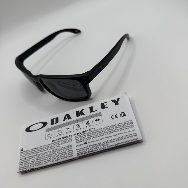 OAKLEY HOLBROOK XL- PRIZIM P LENSES MATTE BLACK / BLUE ACCENTS gallery
