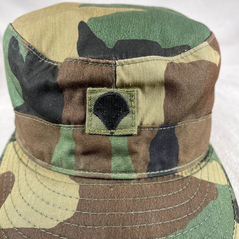 Army Hat Men Size 7 Green Camouflage Cadet Cap PFC Ear Flap Military gallery