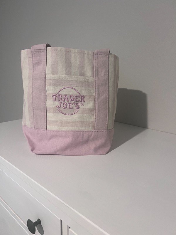 READY TO SHIP! Authentic Trader Joe's Mini Pastel Stripe Tote Bag (1 piece) gallery