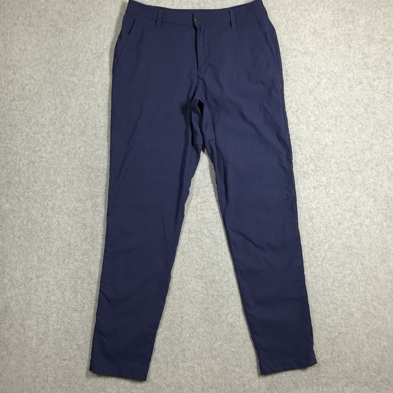 Lululemon Commission Golf Pants Mens 32×32 Navy Vented Performance Stretch EUC