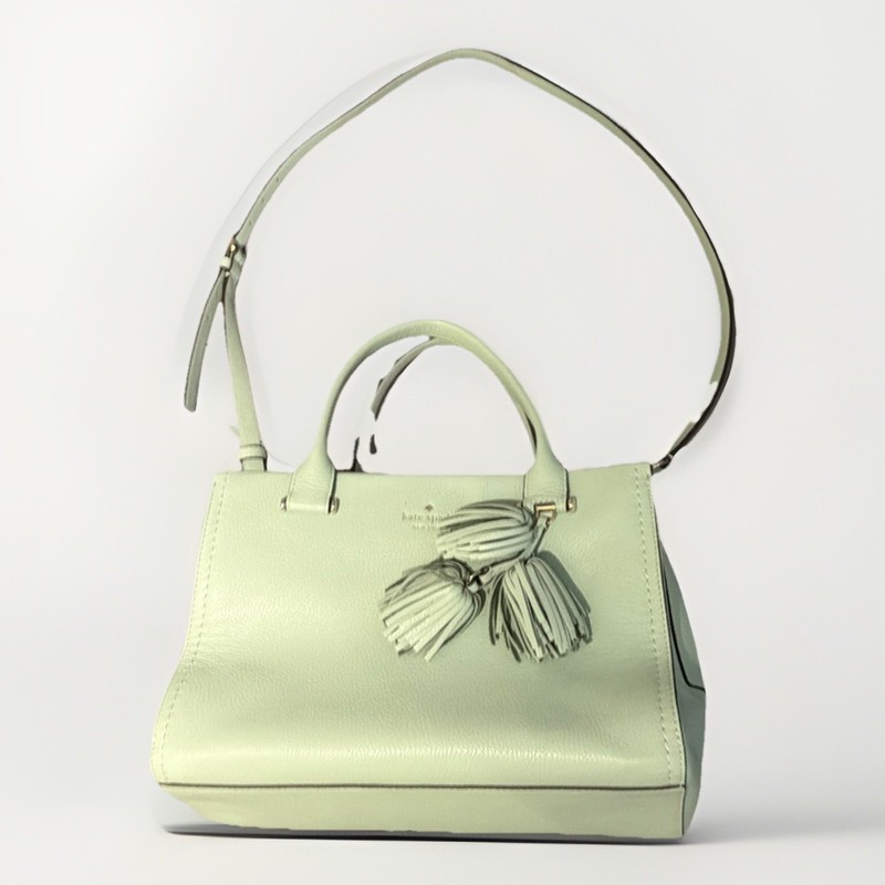 NWT Kate Spade Palmer Drive Maryam Leather Satchel Crossbody Bag Seawater Green