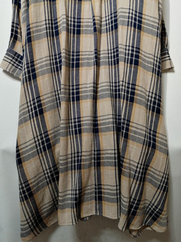 45RPM Cotton 100% Plaid LS Dress, Women's Size 0, Oversized Fit gallery