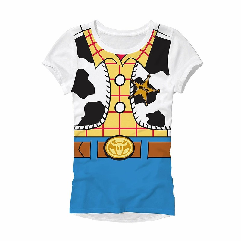 Adult Womens Disney Pixar Toy Story Woody Costume Juniors T-Shirt