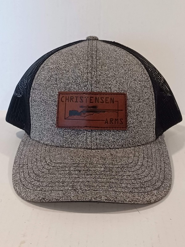 Richardson 115CH Christensen Arms Trucker Hat Gray / Black Mesh w/ Patch Adjust