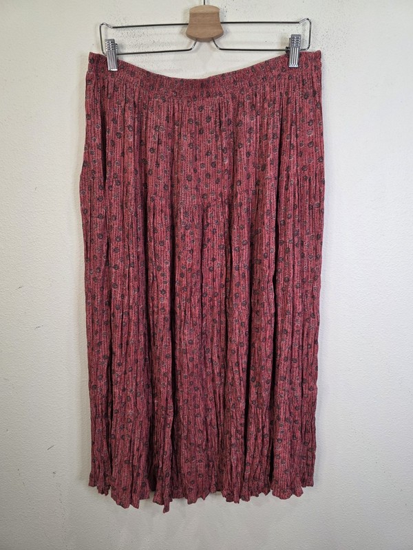 Vintage Koret Maxi Skirt Womens Size 1X Boho Pull-On Peasant Broomstick Pink