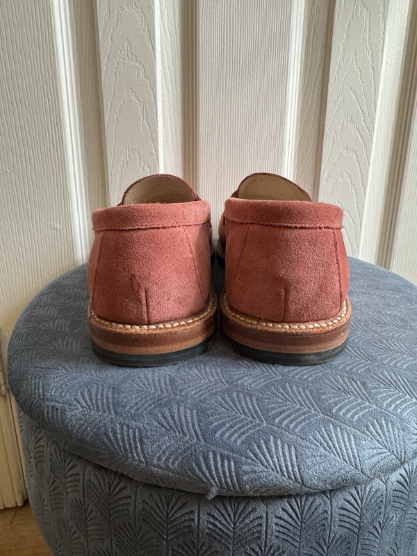 Grant Stone Traveler Penny Loafer CF Stead Coral Suede 6D gallery