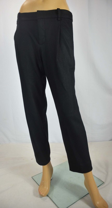 NWT $120 0P 0 P OS 0 S Black Banana Republic Tapered Pleated Wool Pant #773658