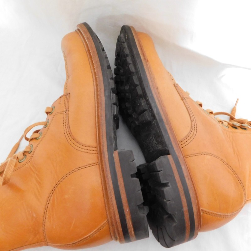 Grant Stone Mens Sz 6.5 D Brass Boots Tan Essex Lace Up gallery