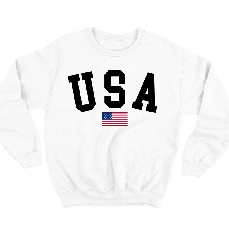 USA Sweatshirt Flag Sweatshirt 4th of July Sweatshirt Independence Day Crewneck gallery