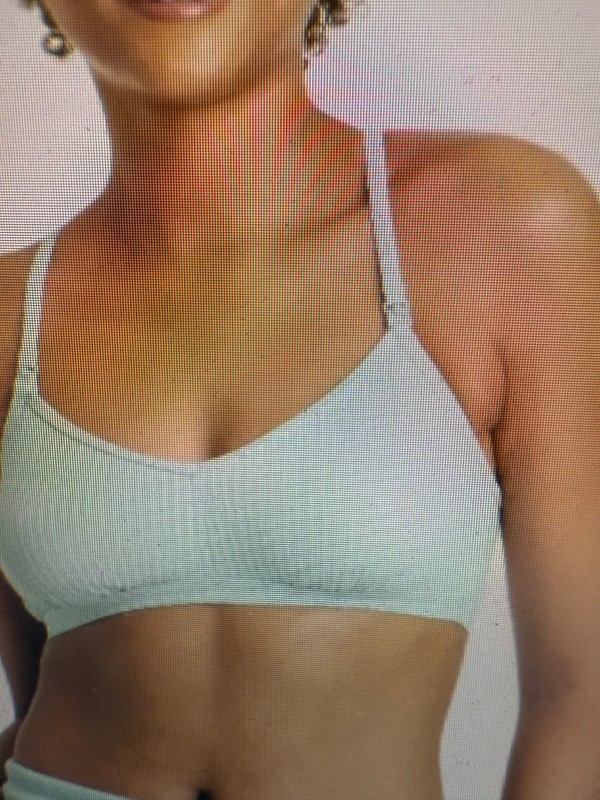 2 ~ AUDEN ~ Womens Racerback Nursing Maternity Bra Green Unlined Seamless Size M gallery