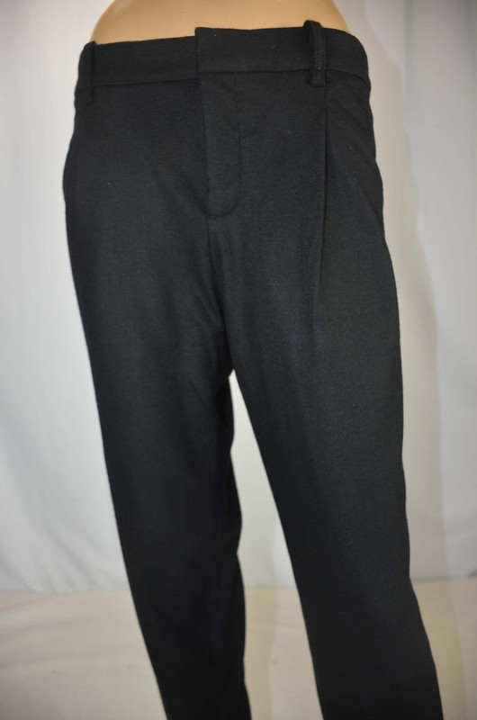 NWT $120 0P 0 P OS 0 S Black Banana Republic Tapered Pleated Wool Pant #773658 gallery