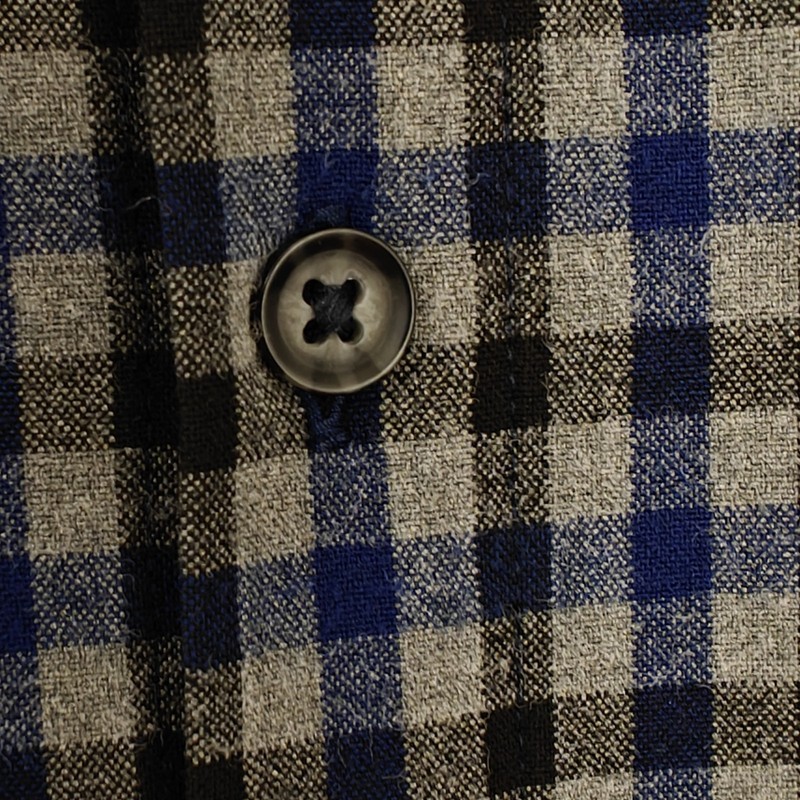 Mizzen+Main City Flannel Trim Fit Button Down Shirt Size Large Blue Gray Check gallery