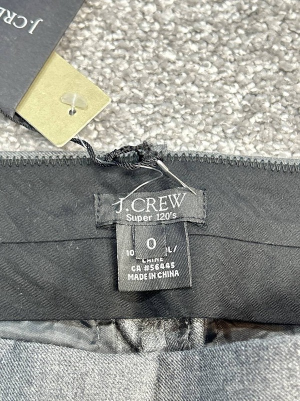 J Crew Super 120s Dress Pants Womens 0 Gray City Fit Mid Rise Bootcut Leg New gallery