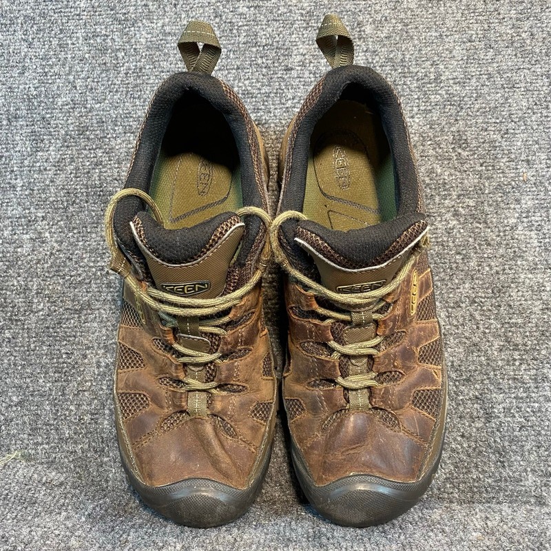 KEEN Targhee Vent Breathable Hiking Shoes Low Brown Leather Trail Mens Size 11 M gallery