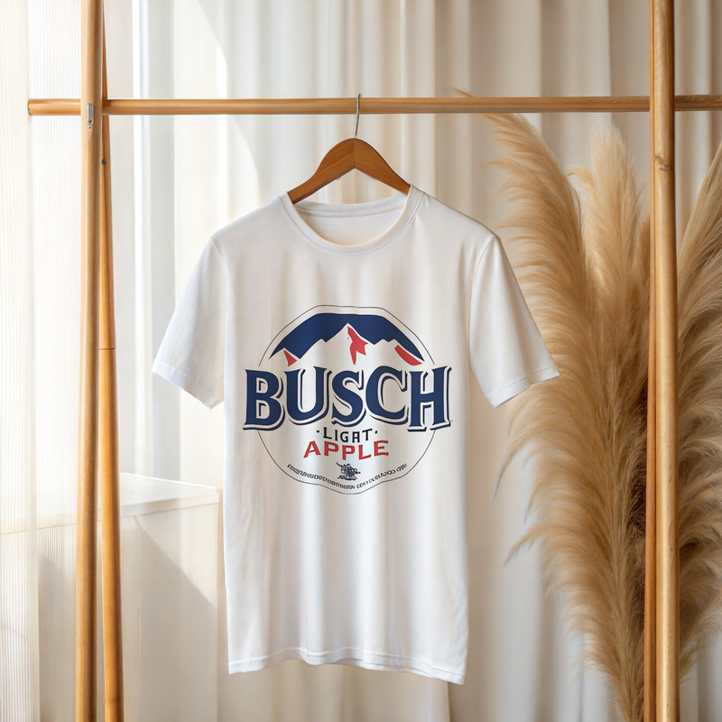 Busch Light Apple T-Shirt – Retro Beer Logo Tee A304 gallery