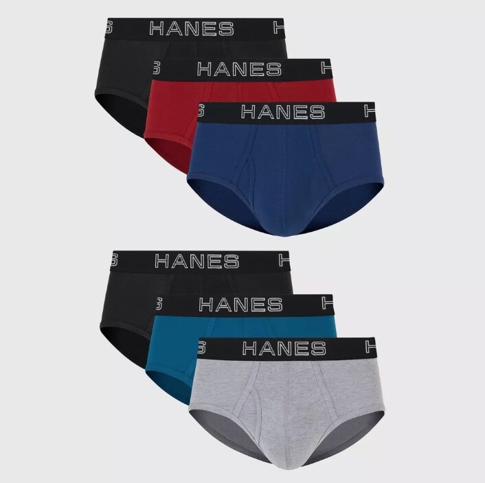 Hanes Premium Men’s Classic Cotton Briefs – Color may vary (3 or 6 Pack)