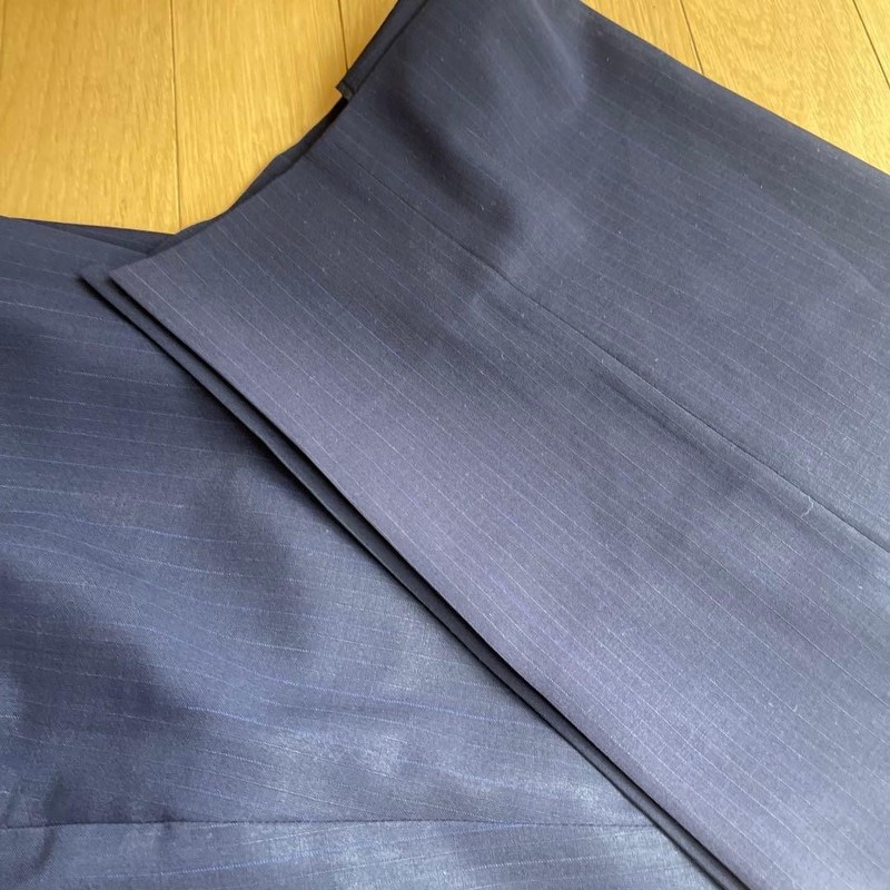 Vintage Navy Wide Slacks 2XL Striped Pants 00s 90s 80s 70s Retro gallery