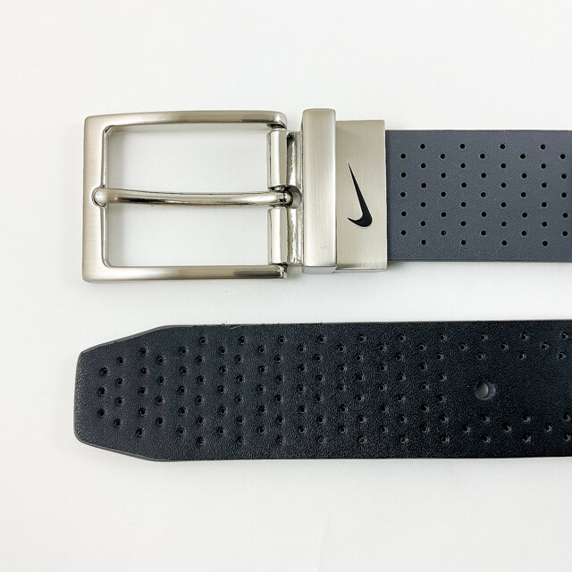 NIKE GOLF MEN'S PERFORATED REVERSIBLE BELT SIZE: 36 (FITS W34) GREY/BLACK 20186 gallery