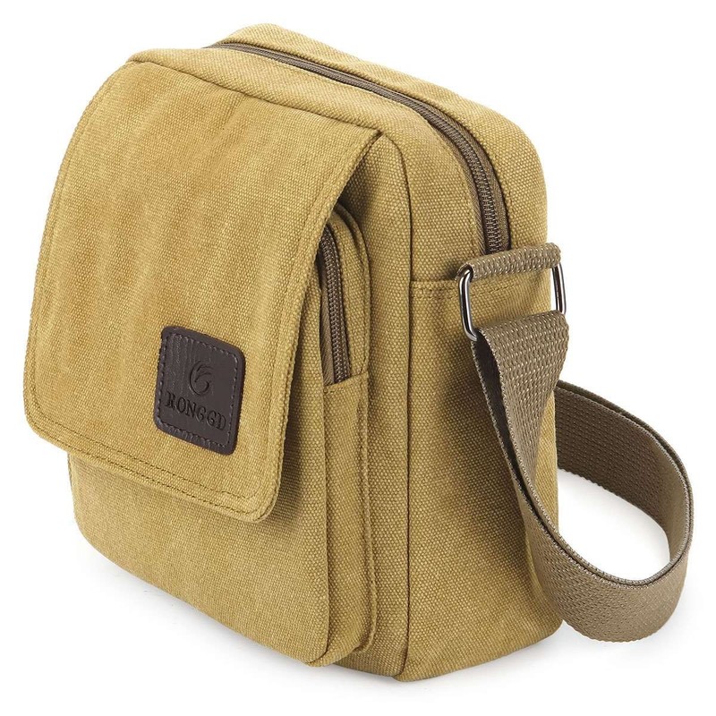USA Vintage Canvas Crossbody Bag Portable School Satchel Messenger Shoulder Men gallery