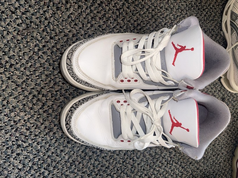 Jordan Air Jordan 3 Retro Fire Red White/Red/Gray Leather Sneakers DN3707-160